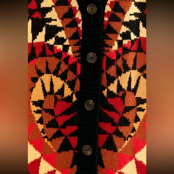 🌺🎉HP🎉🌺 NWT Farm Rio Heart Deco Maxi Knit Cardigan - Picture 6 of 15